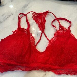 Lace Bralette in Vibrant Red
